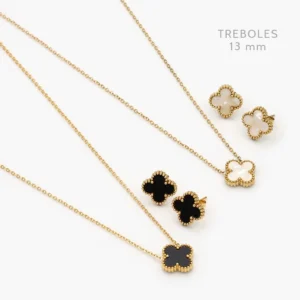 Juego Flores Trébol Acero Inoxidable 181