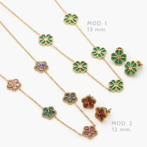 Juego Flores Acero Inoxidable 187