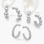 Aretes Bolitas Chapa de Rodio 697