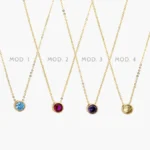 Collar Zirconia Color Chapa de Oro 704