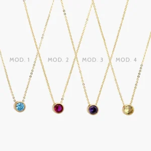 Collar Zirconia Color Chapa de Oro 704
