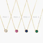 Collar Zirconia Color Chapa de Oro 705