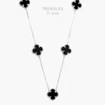 Collar Plata .925 Flores Trébol 0123