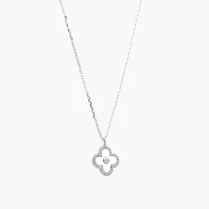 Collar Plata .925 Flores Trébol 0132