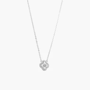 Collar Plata .925 Flores Trébol 0133