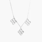 Collar Plata .925 Flores Trébol 0135
