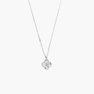 Collar Plata .925 Flores Trébol 0138