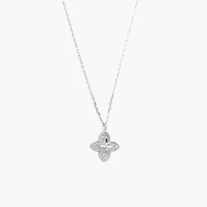 Collar Plata .925 Flores Trébol 0142