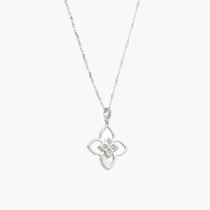 Collar Plata .925 Flores Trébol 0143