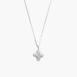 Collar Plata .925 Flores Trébol 0150