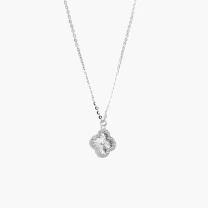 Collar Plata .925 Flores Trébol 0158