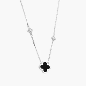 Collar Plata .925 Flores Trébol 0160