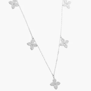 Collar Plata .925 Flores Trébol 0162