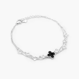 Pulso Plata .925 Flores Trébol 0101