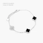 Pulso Plata .925 Flores Trébol 0112