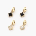 Arracadas Hoops Flor Trébol Acero Inoxidable 269