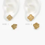 Broqueles Flor Trébol Acero Inoxidable 85 - Modelo 1