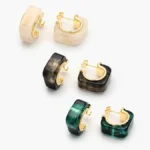 Aretes Acrílico Chapa de Oro 675