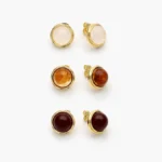 Aretes Acrílico Chapa de Oro 685