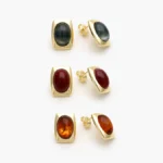 Aretes Acrílico Chapa de Oro 688