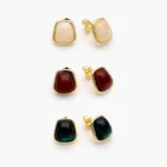 Aretes Acrílico Chapa de Oro 689