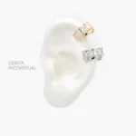 Cuff Zirconia Blanca Chapa de Oro/Rodio 153 - Oro