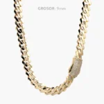 Collar Mónaco 9mm. Chapa de Oro 0577