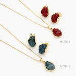 Juego Acrílico Roja y Azul Chapa de Oro 0171