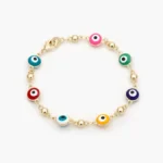 Pulso Ojo Turco Colores Chapa de Oro 309