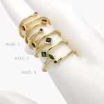 Anillo Ajustable Chapa de Oro 1341