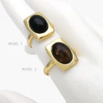 Anillo Ajustable Chapa de Oro Acrílico 1342