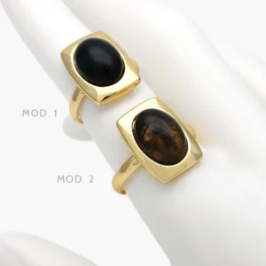 Anillo Ajustable Chapa de Oro Acrílico 1342