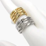 Anillo Ajustable Chunky Chapa de Oro 1352