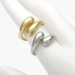Anillo Ajsutable Liso Chapa de Oro 1360