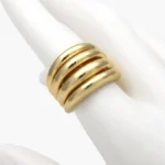 Anillo Ajustable Chunky Chapa de Oro 1365