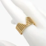 Anillo Ajustable Chunky Chapa de Oro 1366