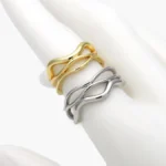 Anillo Ajustable Chunky Chapa de Oro 1368