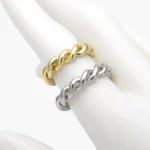 Anillo Ajustable Chapa de Oro Trenzado 1372