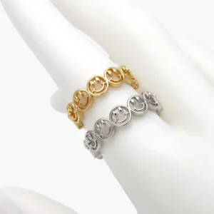 Anillo Ajustable Chapa de Oro Caritas Felices 1373