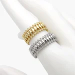 Anillo Asjutable Chapa de Oro Rombos 1374