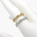Anillo Ajustable Chapa de Oro Zirconia 1394