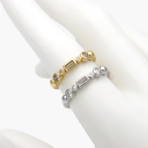 Anillo Ajustable Chapa de Oro Zirconia 1394