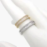 Anillo Ajustable Chapa de Oro Zirconias 1396