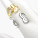 Anillo Ajustable Chunky Chapa de Oro 1401
