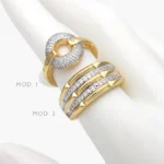 Anillo Chunky Zirconias Chapa de Oro 1409