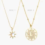 Collar Sol Luna Chapa de Oro 721
