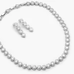 Set Fiesta Chapa de Rodio Corazones Zirconia 0110