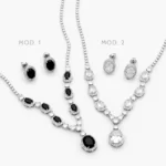 Set Fiesta Chapa de Rodio Zirconias 0176