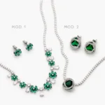 Set Fiesta Chapa de Rodio Zirconias 0177
