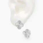 Arracadas Plata .925 Flor Trébol 0127